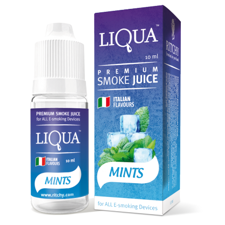 LIQUA MINTS 10 ml - 9 mg/ml - nicotina medio - bajo.