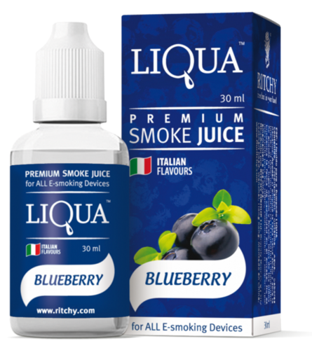 LIQUA BLUEBERRY 30 ml - 0 mg/ml - sin nicotina.